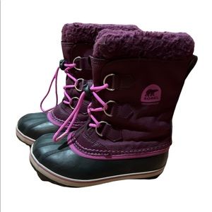 Sorel Women's Waterproof Lined Purple Waterproof Boot Size 3 NY1879-562